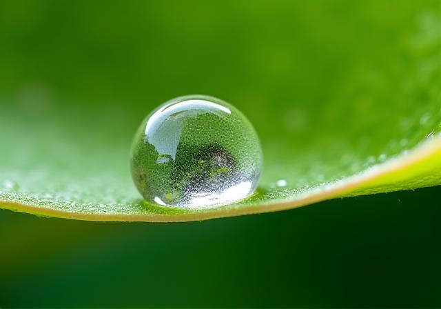 Macro shot of a water droplet